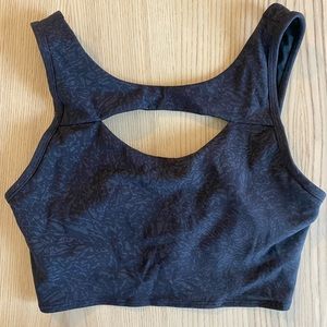 Lululemon Everlux Cut-Out Train Bra - Size 6, Black Print